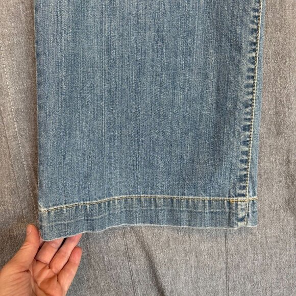 Vintage Y2K LRL Lauren Jeans Co. Western Mid Rise Wide Flare Leg Jeans Size 10 - Picture 12 of 14